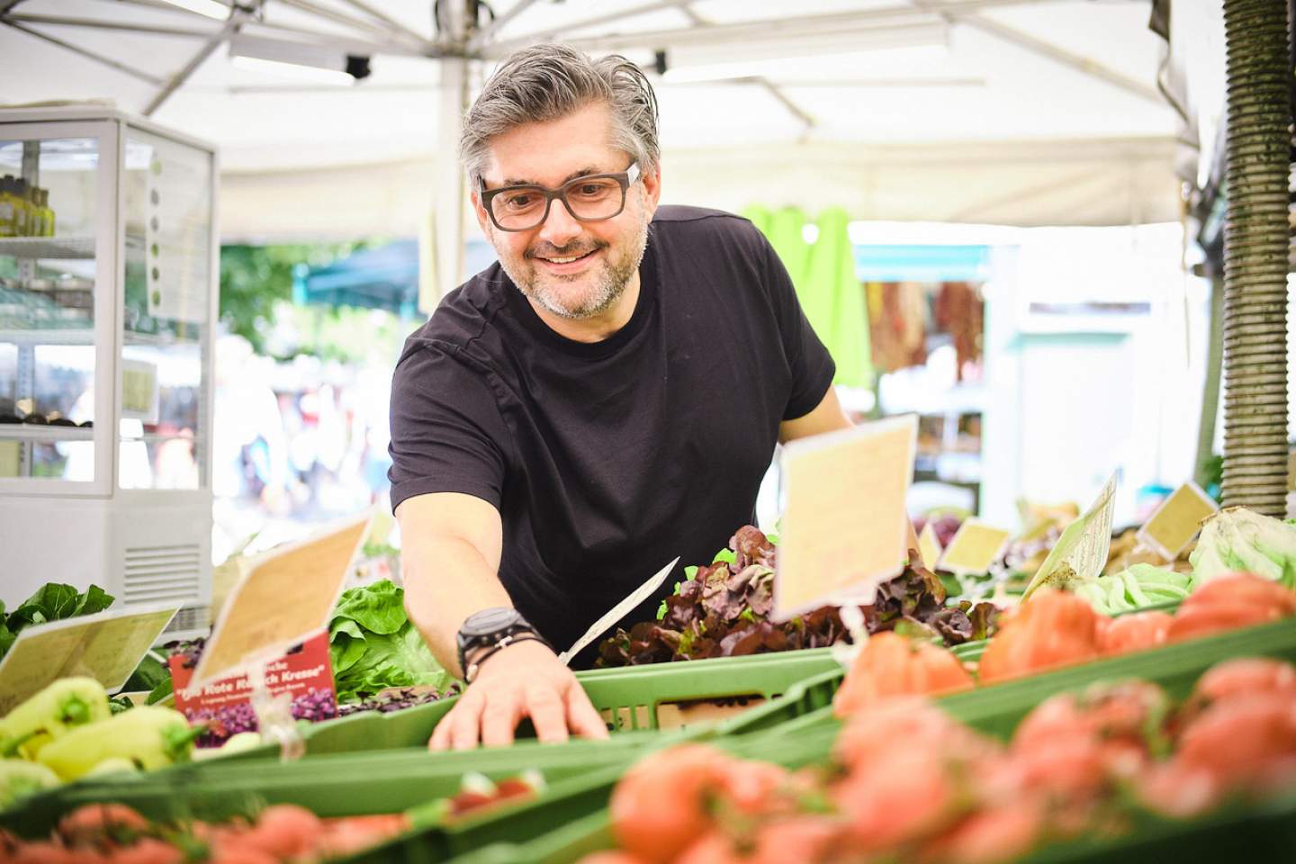 Hans Jörg Bachmeier auf dem Viktualienmarkt